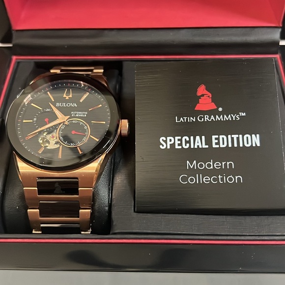 Limited Edition Bulova Latin Grammy's Automatic Swiss Men's Wristwatch - Picture 3 of 11